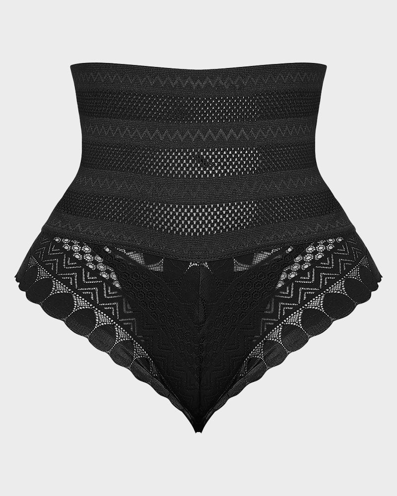 Floralshe®High Waist Lace Mesh Tummy Control Shaping Panty