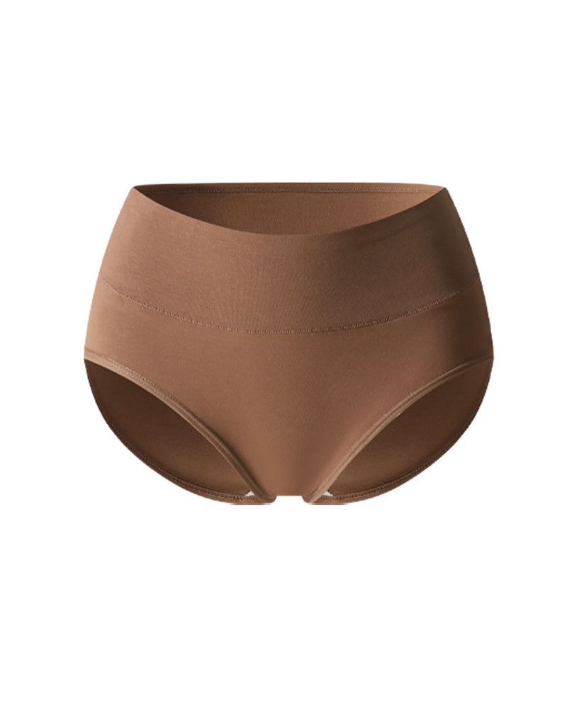Women's Cotton Skin-Friendly Breathable Slim High Waist Elastic Solid Color Underwear