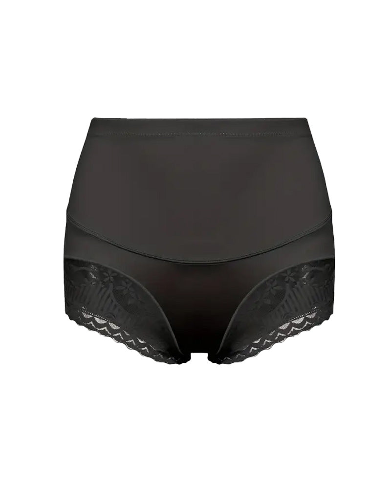 Women's High Waist Lace Thin Tummy Control Seamless Body Shaping Panties