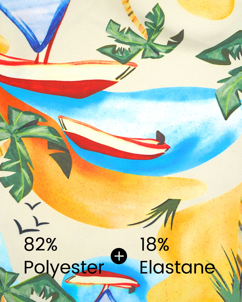 Reversible Floral Print Tie-Strap One-Piece Swimsuit