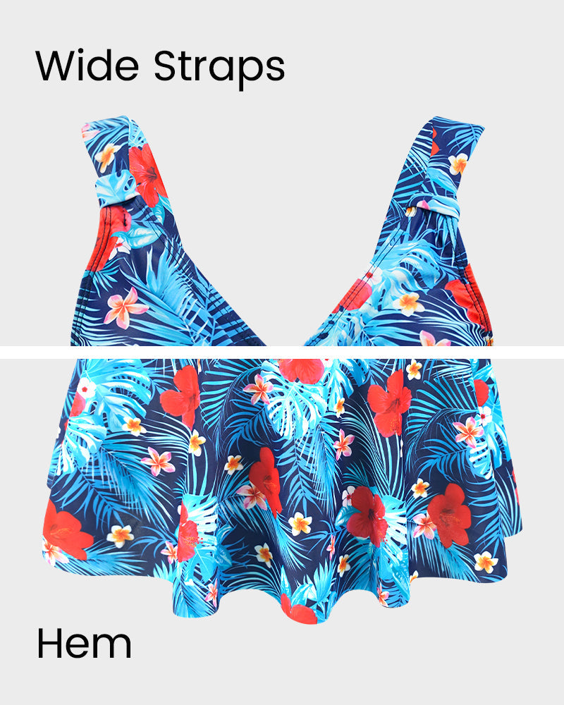 Floral Print Skirted One-Piece Swimsuit