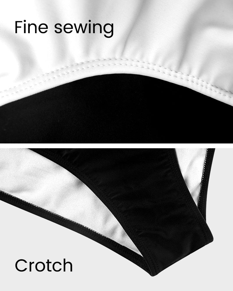 Halter Neck Belted One-Piece Swimsuit