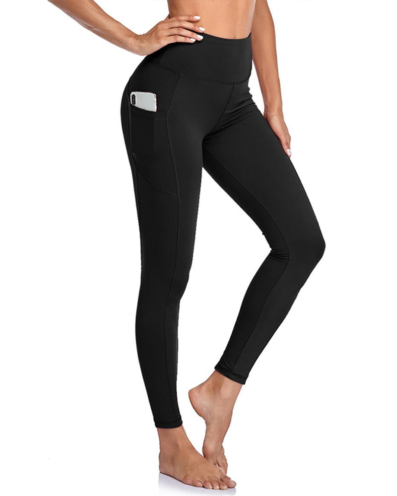 Women's High Waist Elastic Pocket Yoga Tights