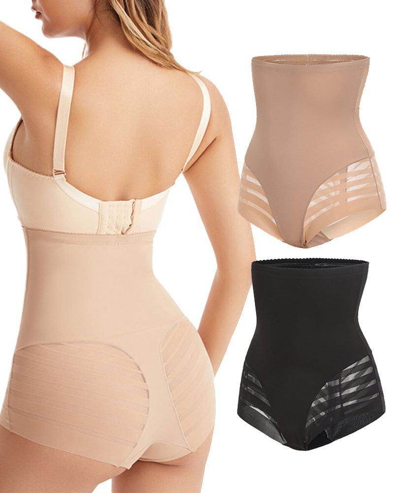 Women's High Waist Tummy Control Strong Non-Slip Non-Curling Hip Lifting Body Shaping Underwear