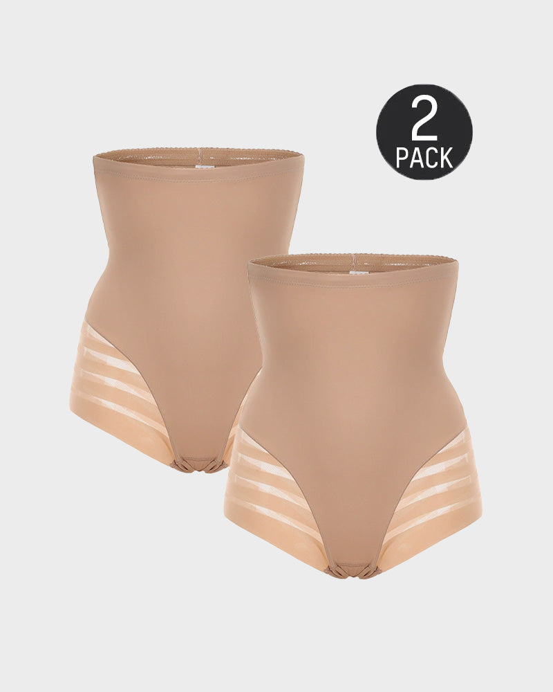 Women's High Waist Tummy Control Strong Non-Slip Non-Curling Hip Lifting Body Shaping Underwear