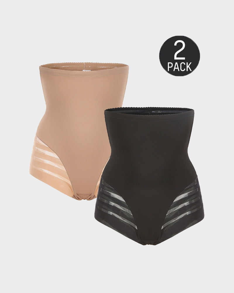 Women's High Waist Tummy Control Strong Non-Slip Non-Curling Hip Lifting Body Shaping Underwear