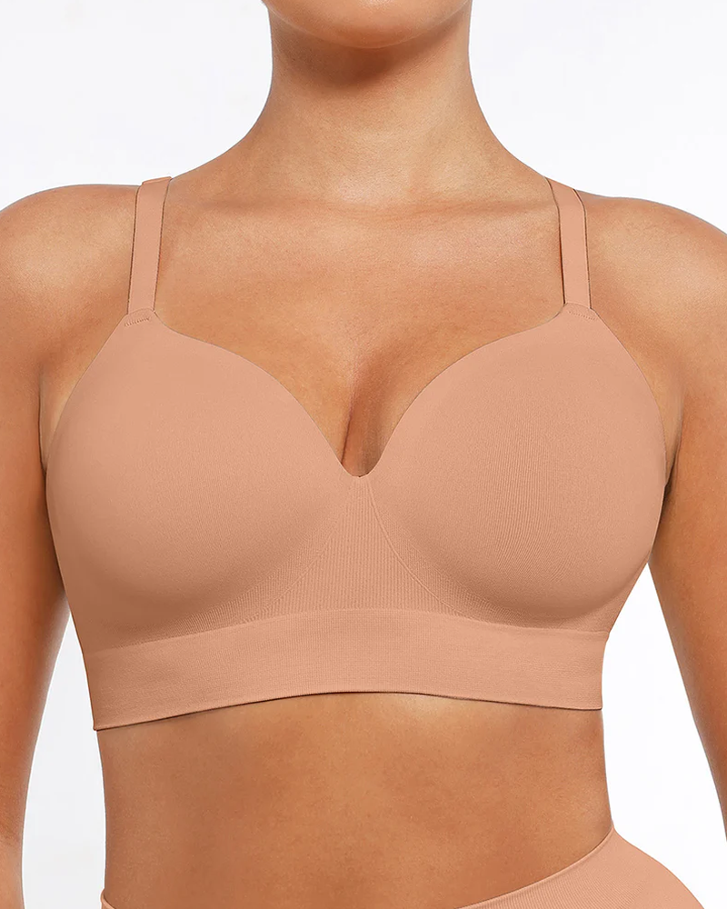 Women's Wireless Push-Up Seamless Comfort Full Coverage Bra