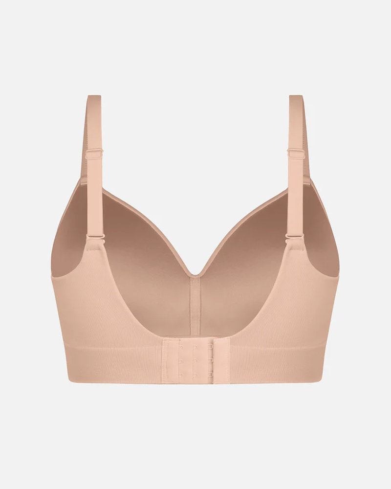Women's Solid Color No-Wire Push-Up Seamless Comfortable Full Cup Bra