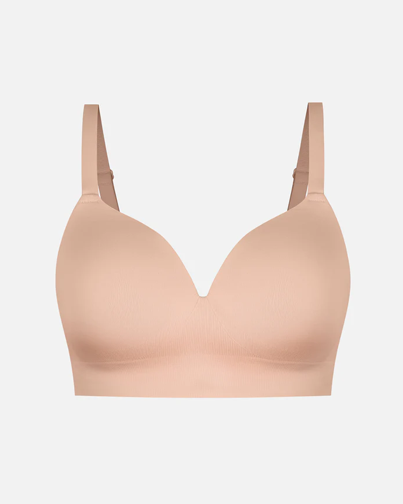 Women's Solid Color No-Wire Push-Up Seamless Comfortable Full Cup Bra