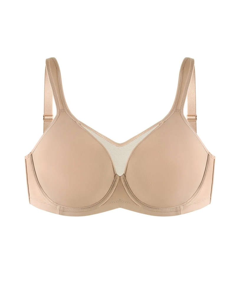 Women's Smooth Unlined Mesh Plus Size Underwire Bra