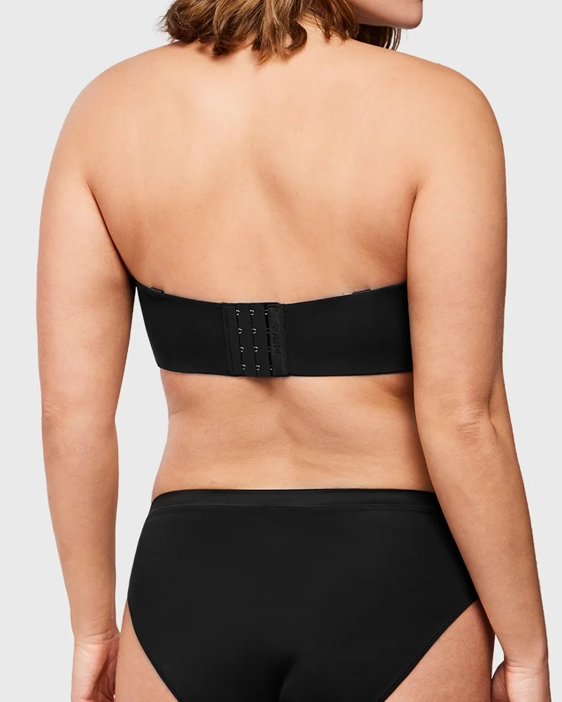 Women's Unlined Seamless Comfort Non-slip Underwire Plus Size Bandeau Strapless Bra