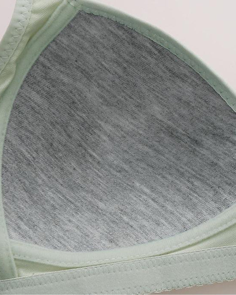 Women's Adjustable Support Straps Wirefree Comfort Push Up Jacquard Bra