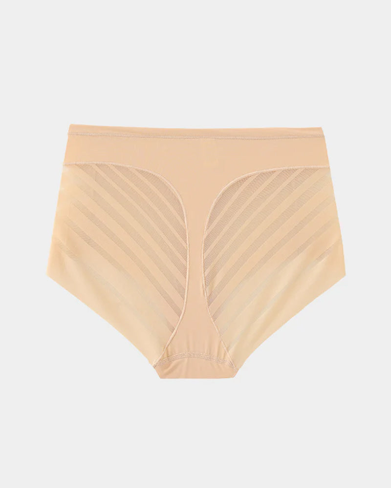 Women's High Elastic Seamless Tummy-Control Butt Lift Mesh Splicing Panties