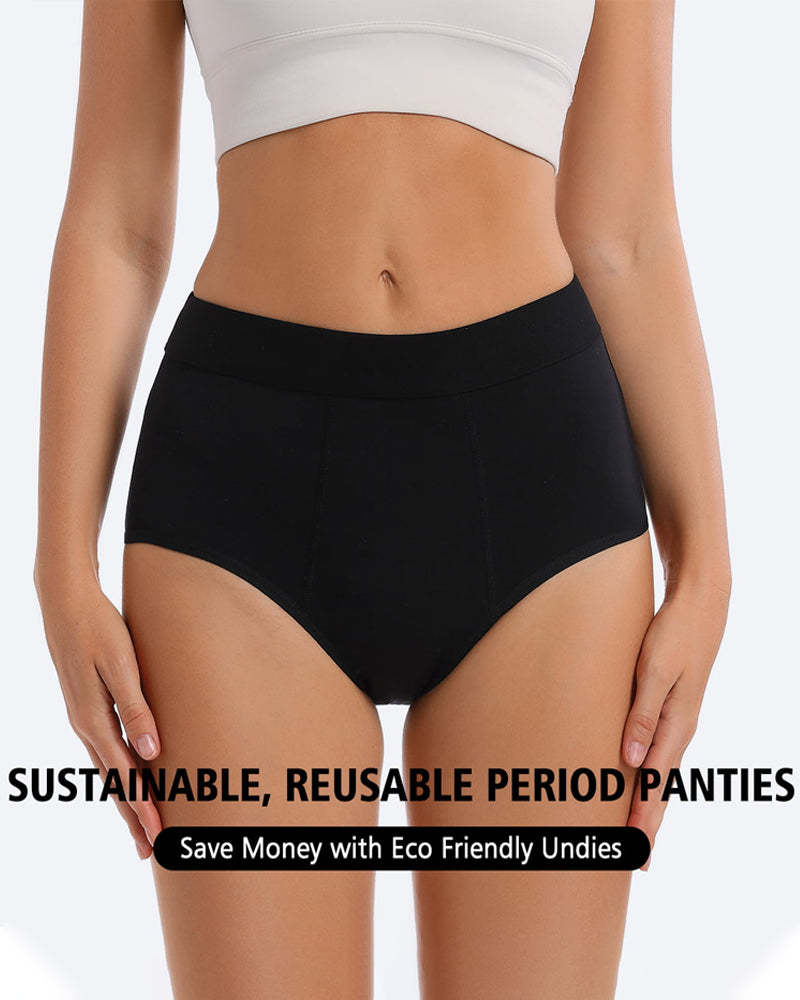 Women's Mid-Waist Four-Layer Leak-Proof, Absorbent and Breathable Menstrual Panties