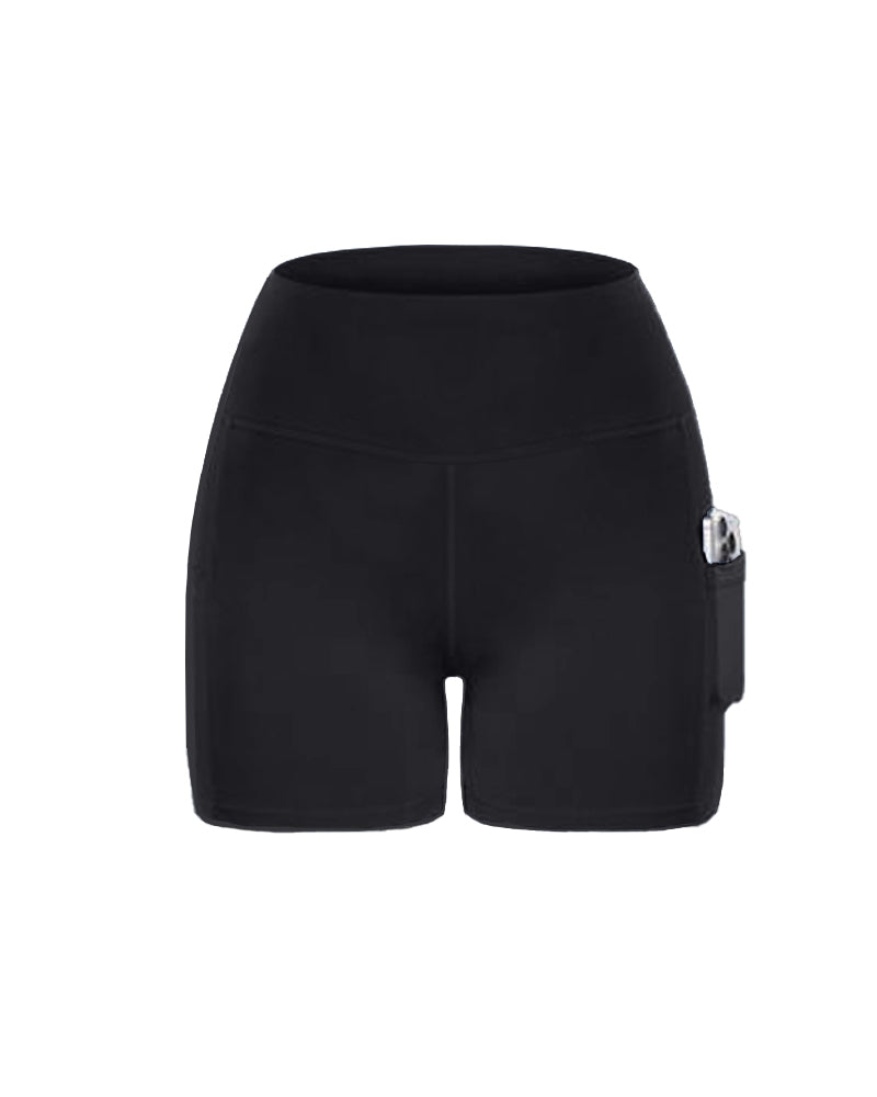 Casual Sports High Waist Breathable With Pockets Cycling Yoga Fitness Shorts