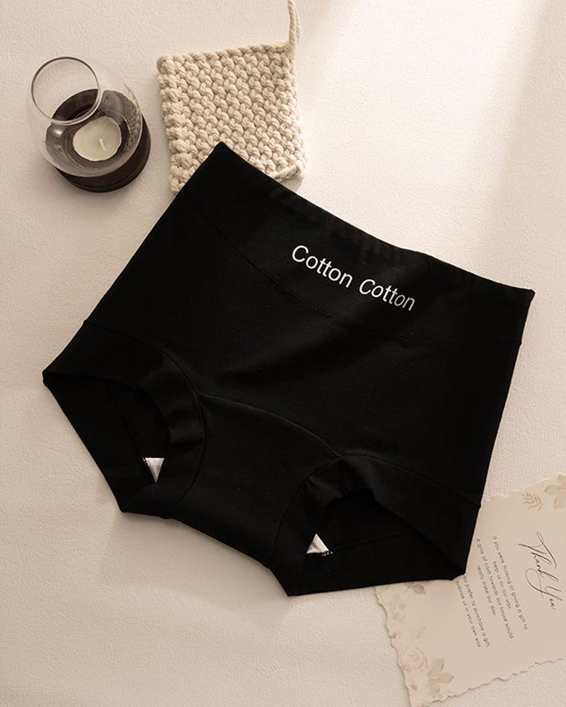 Women's Antibacterial Pure Cotton Seamless High Waist Comfortable Briefs