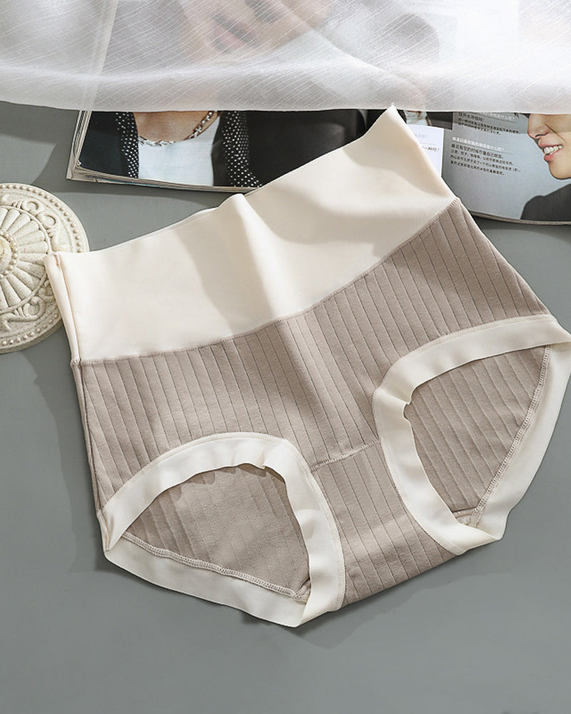 Pure Cotton Antibacterial Crotch Seamless High Elastic Belly-Controlling Cotton Underwear