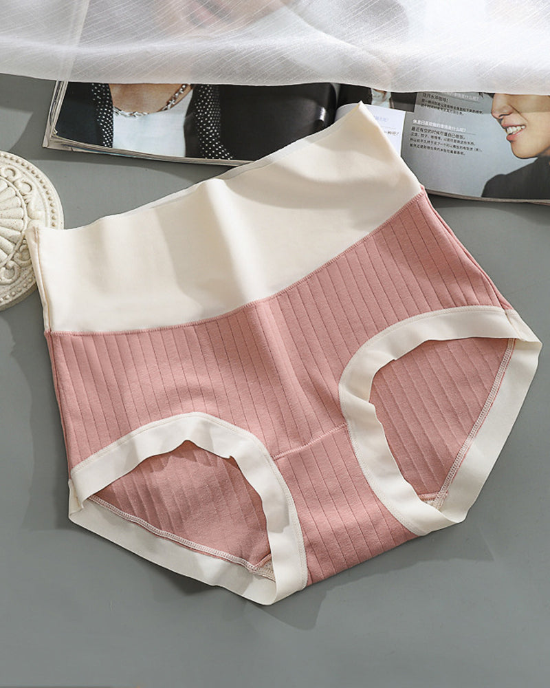 Pure Cotton Antibacterial Crotch Seamless High Elastic Belly-Controlling Cotton Underwear