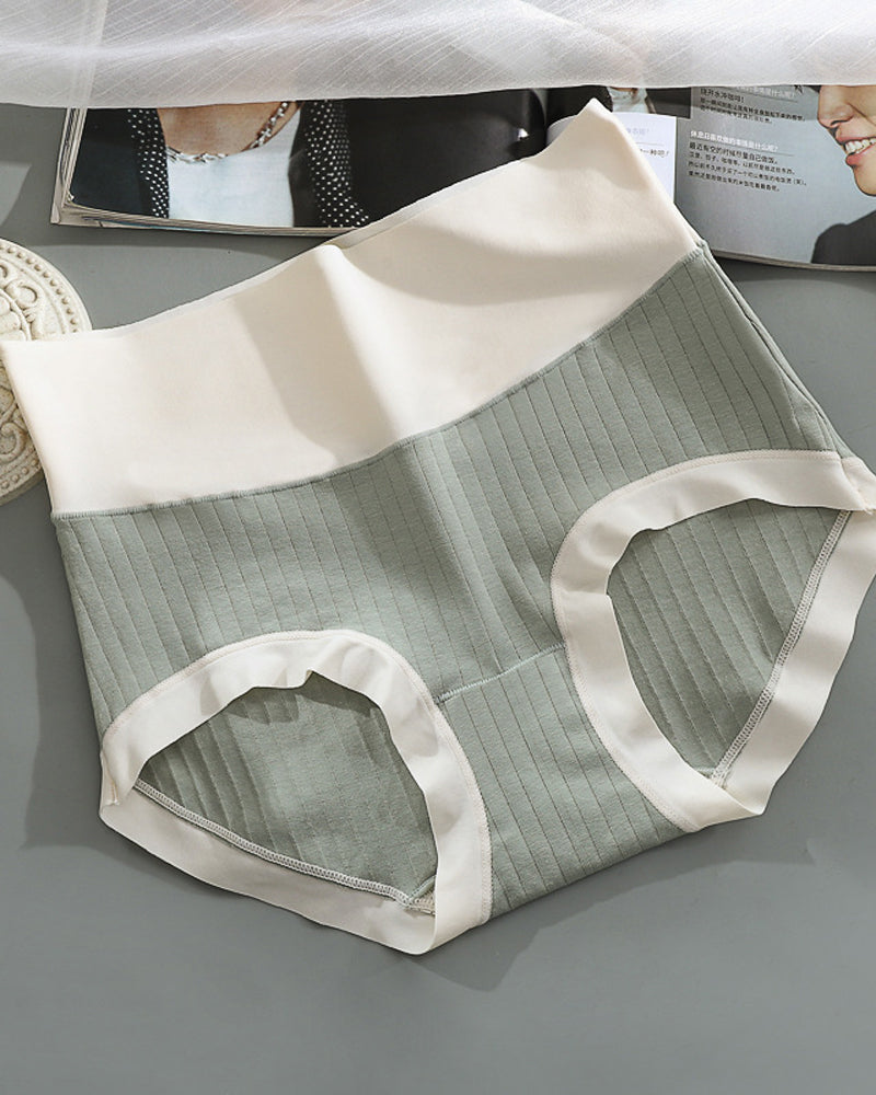 Pure Cotton Antibacterial Crotch Seamless High Elastic Belly-Controlling Cotton Underwear