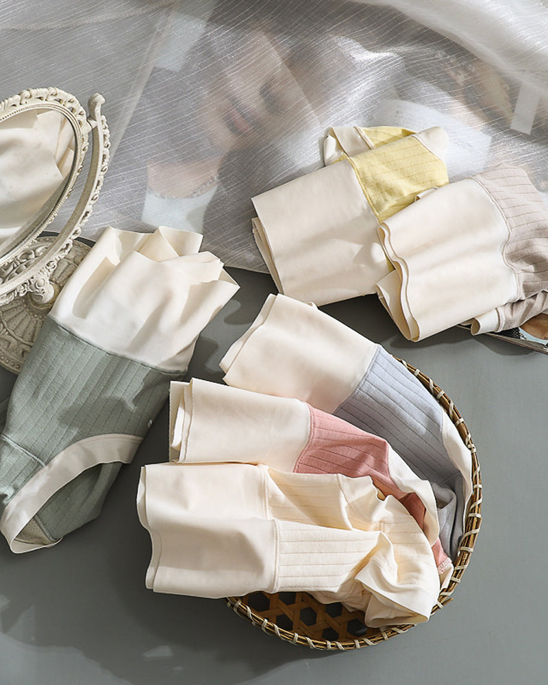 Pure Cotton Antibacterial Crotch Seamless High Elastic Belly-Controlling Cotton Underwear