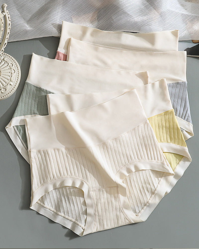 Pure Cotton Antibacterial Crotch Seamless High Elastic Belly-Controlling Cotton Underwear