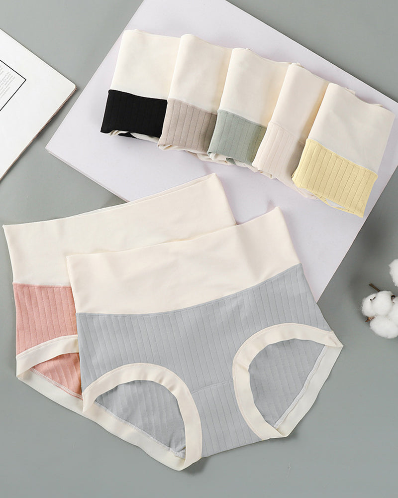 Pure Cotton Antibacterial Crotch Seamless High Elastic Belly-Controlling Cotton Underwear