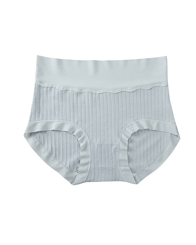 Women's Pure Cotton Antibacterial Crotch High Waist Light Belly Underwear