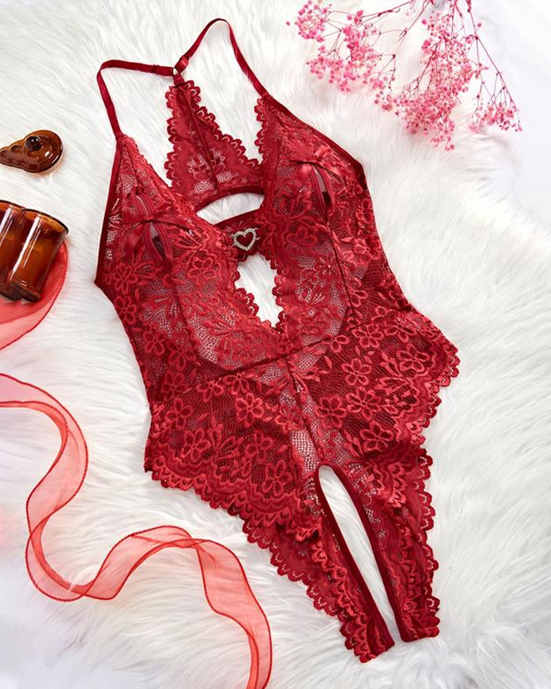 Women's Sexy Lace Bodysuit Pajamas