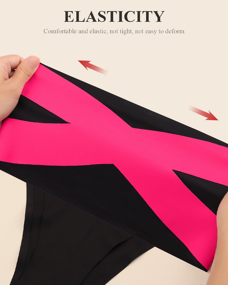 Women's High Waist Breathable Cross Color Comfortable Underwear