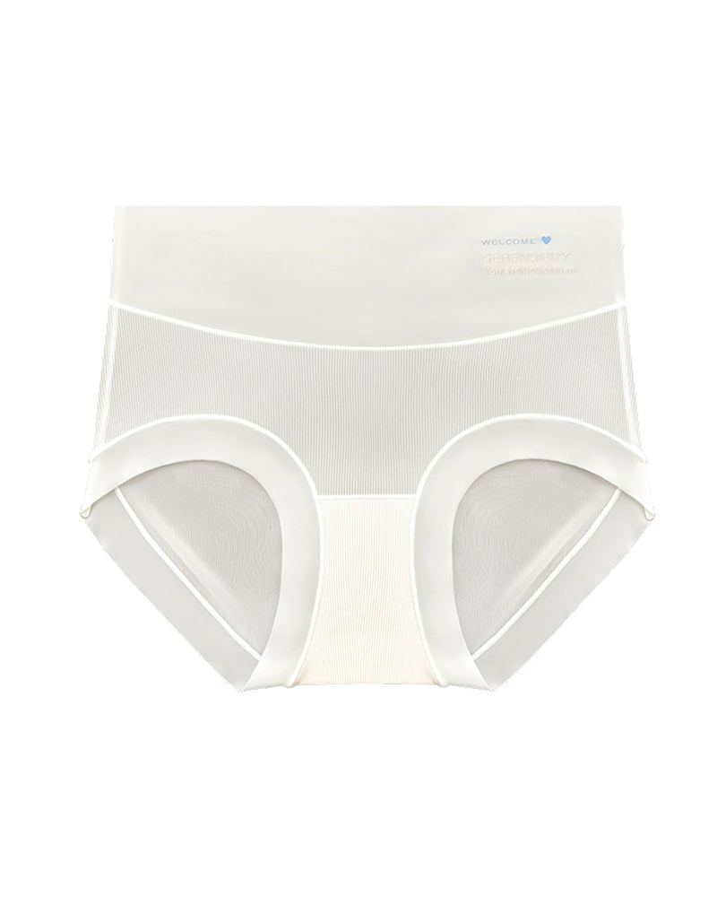 Women's High Waist Ice Silk Pure Cotton Antibacterial Crotch Seamless Underwear