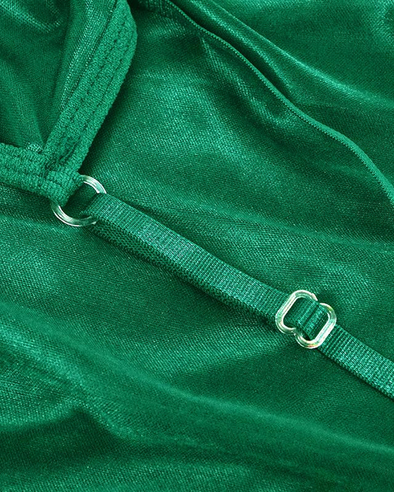 Women's Sexy Lace Satin V Neck Adjustable Straps Backless Nightdress with Thong