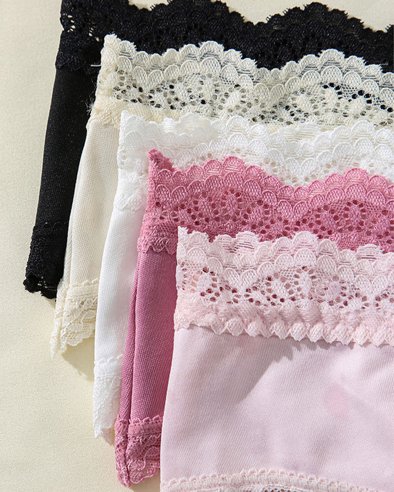 Women's Sexy Comfortable High Elastic Pure Cotton Crotch Lace Breathable Panties