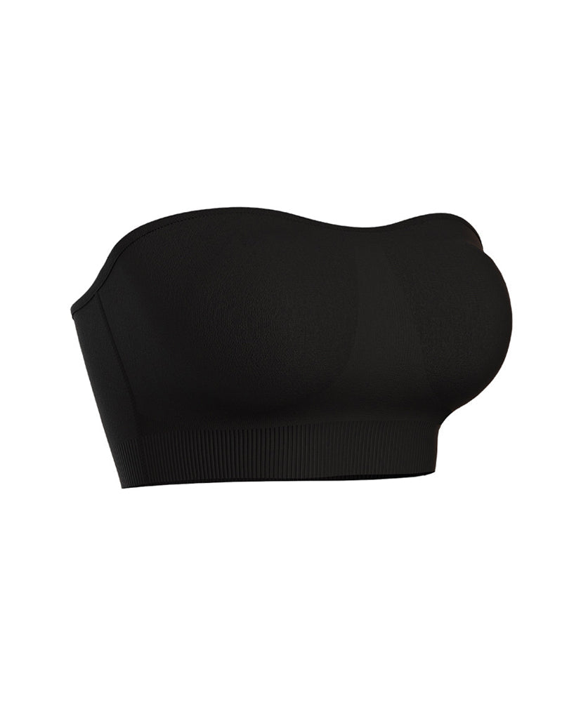 Women's Non-Slip Silicone Push-Up Detachable Shoulder Straps Without Steel Ring Bra