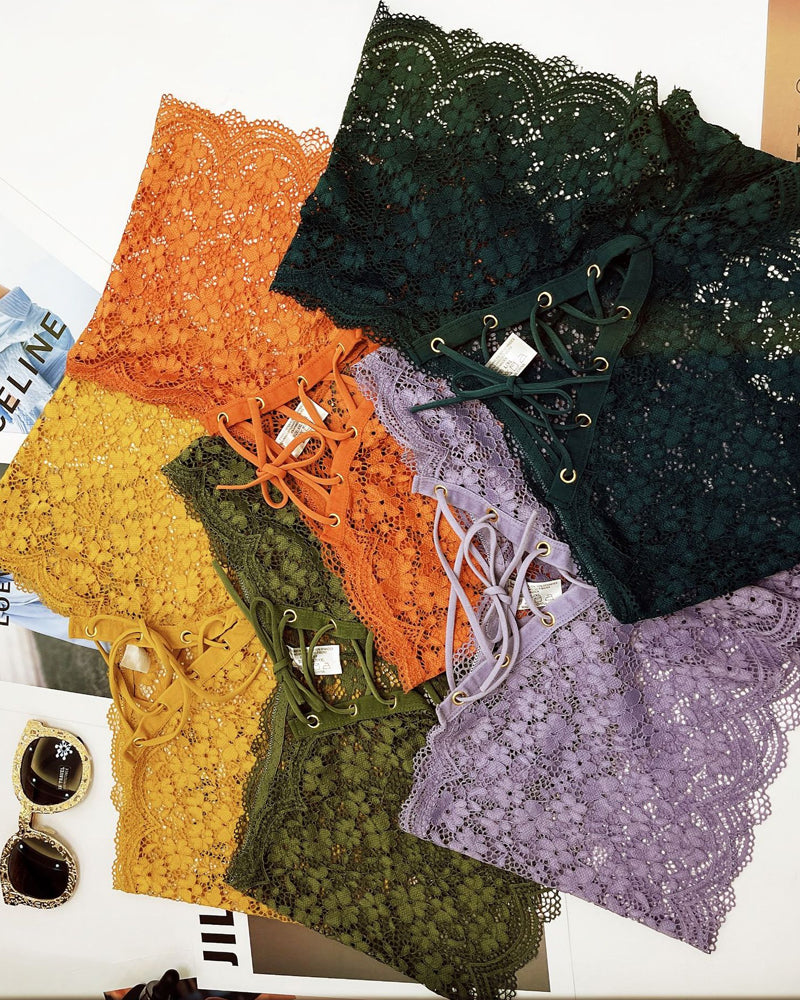 Women's Sexy Flower Lace Back Waist Tie Design Panties