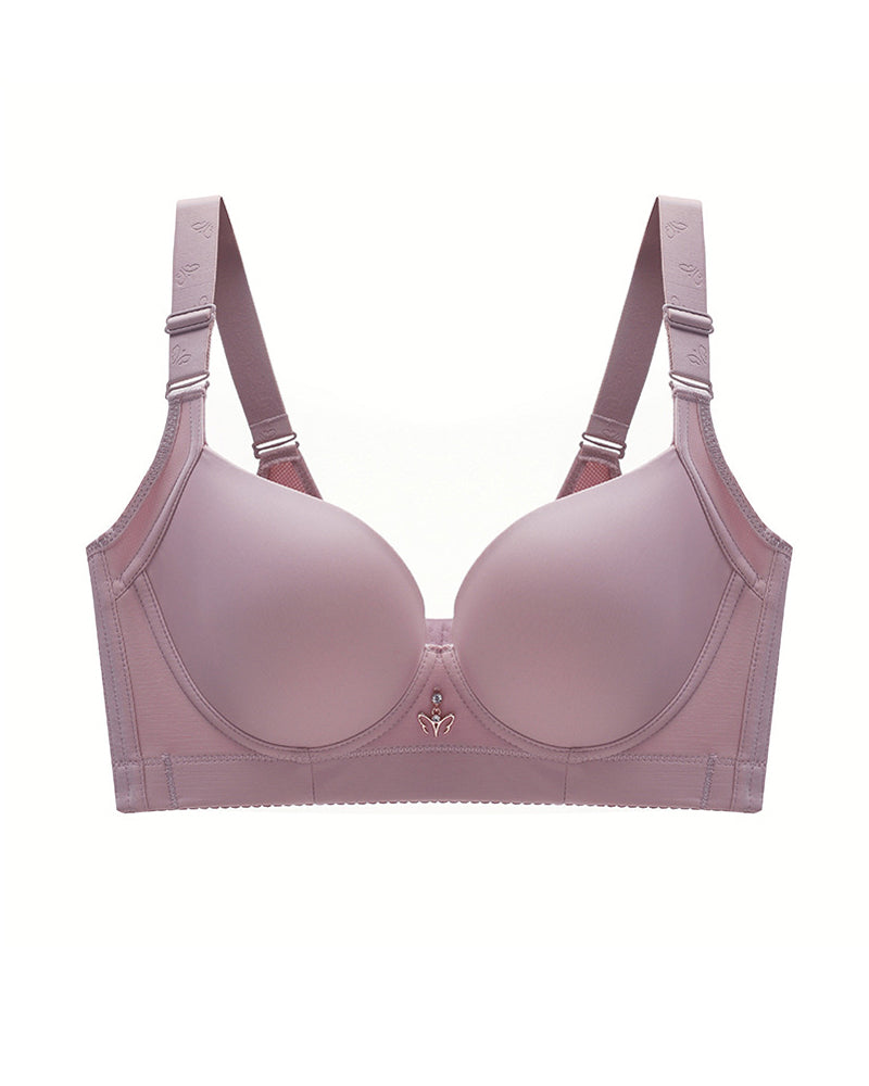 Breathable Plus Size No Steel Ring Push Up Bra
