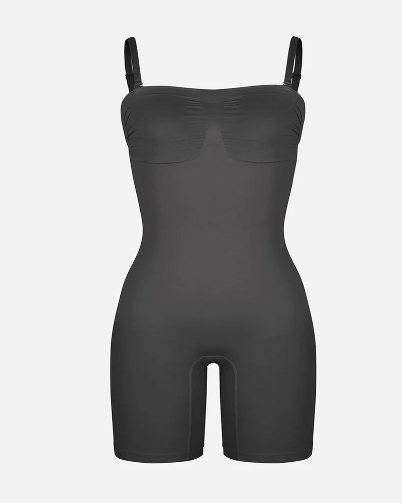 Women's Seamless Tummy Control Body Shaper with Removable Straps