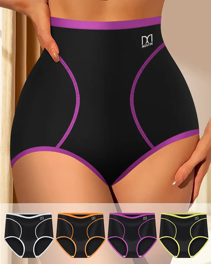 Women's Comfortable Colorblock Breathable Stretch Briefs