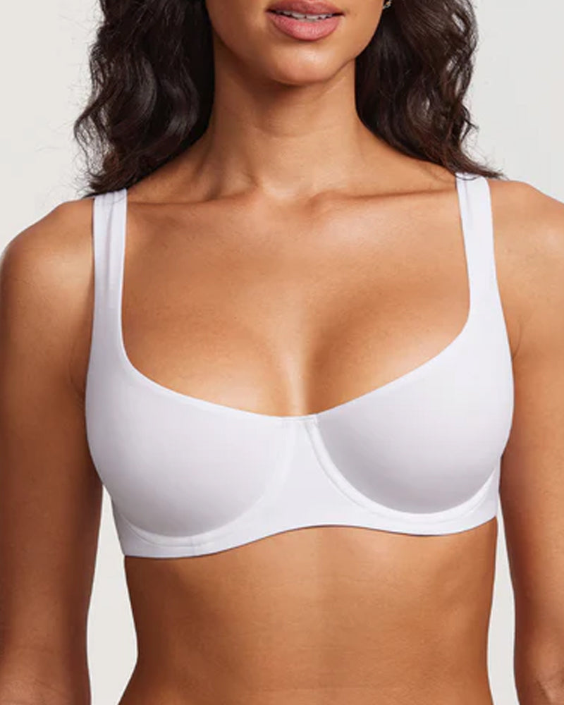 Women's Plus Size Soft Wire-Free Half Cup Bra
