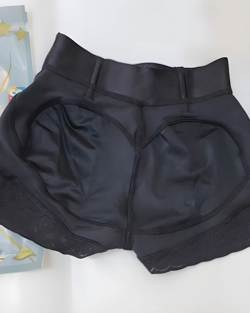 Women's High Waist Lace Trim Body Shaping Panties