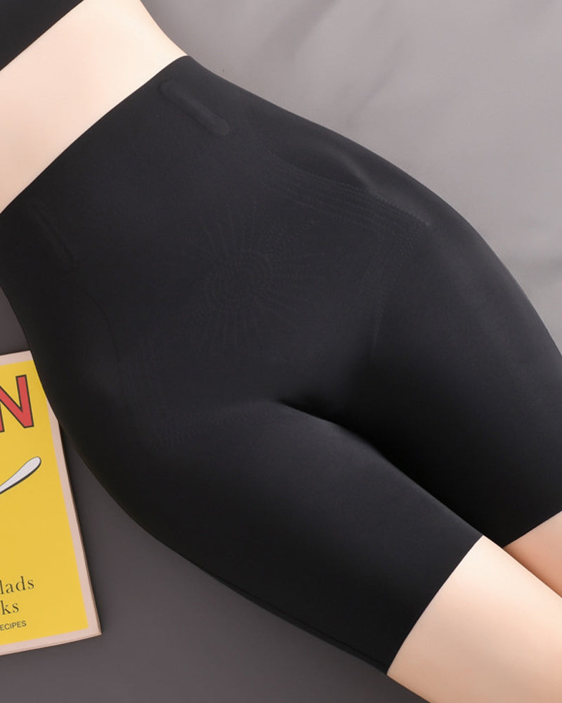 High-waisted Tummy-controlling Seamless Hip-lifting Body Shaping Shorts