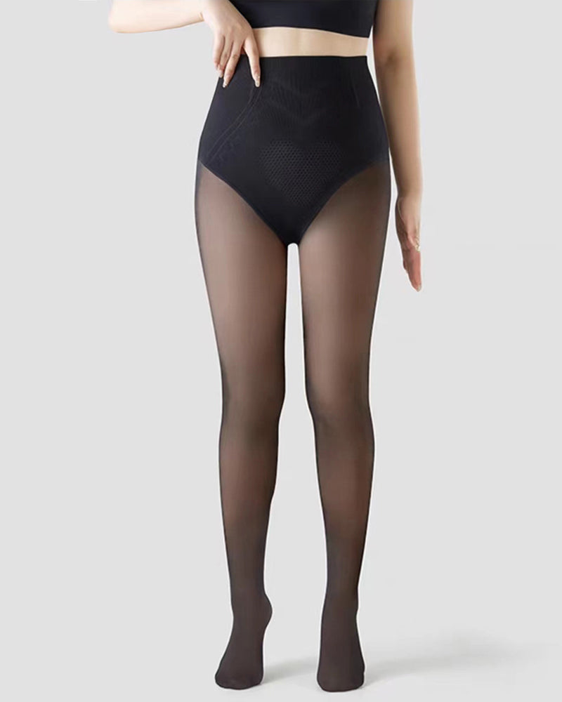 High-waisted Tummy-controlling Hip-lifting Stretch Leggings