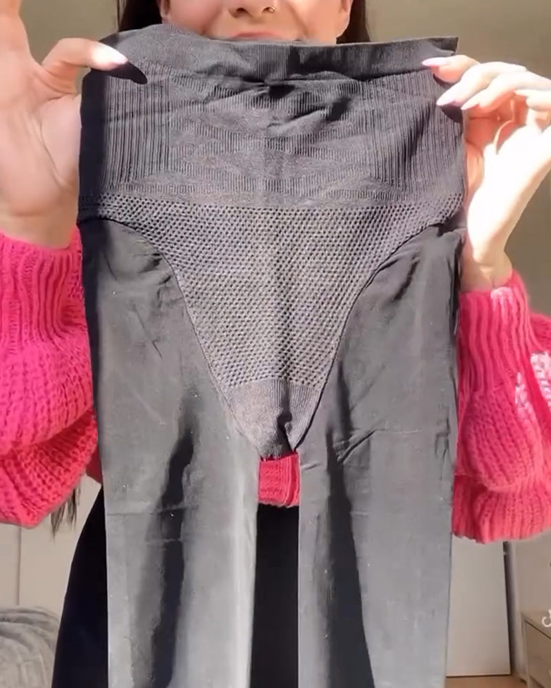 High-waisted Tummy-controlling Hip-lifting Stretch Leggings