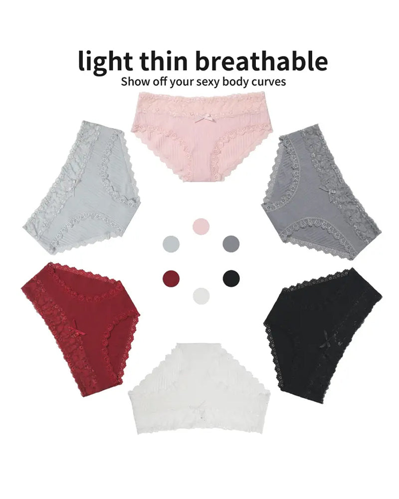 Women's Cotton Breathable Lace Panties