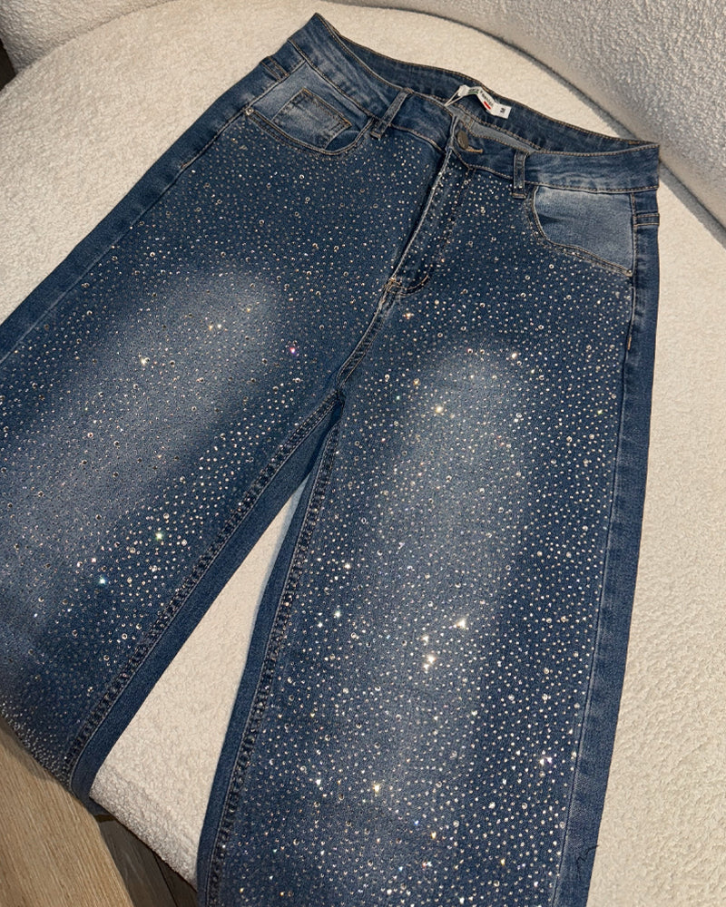 Diamond Front Casual Straight Jeans