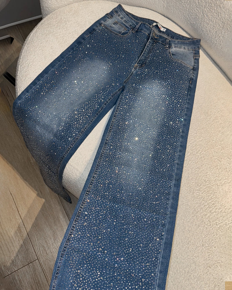 Diamond Front Casual Straight Jeans