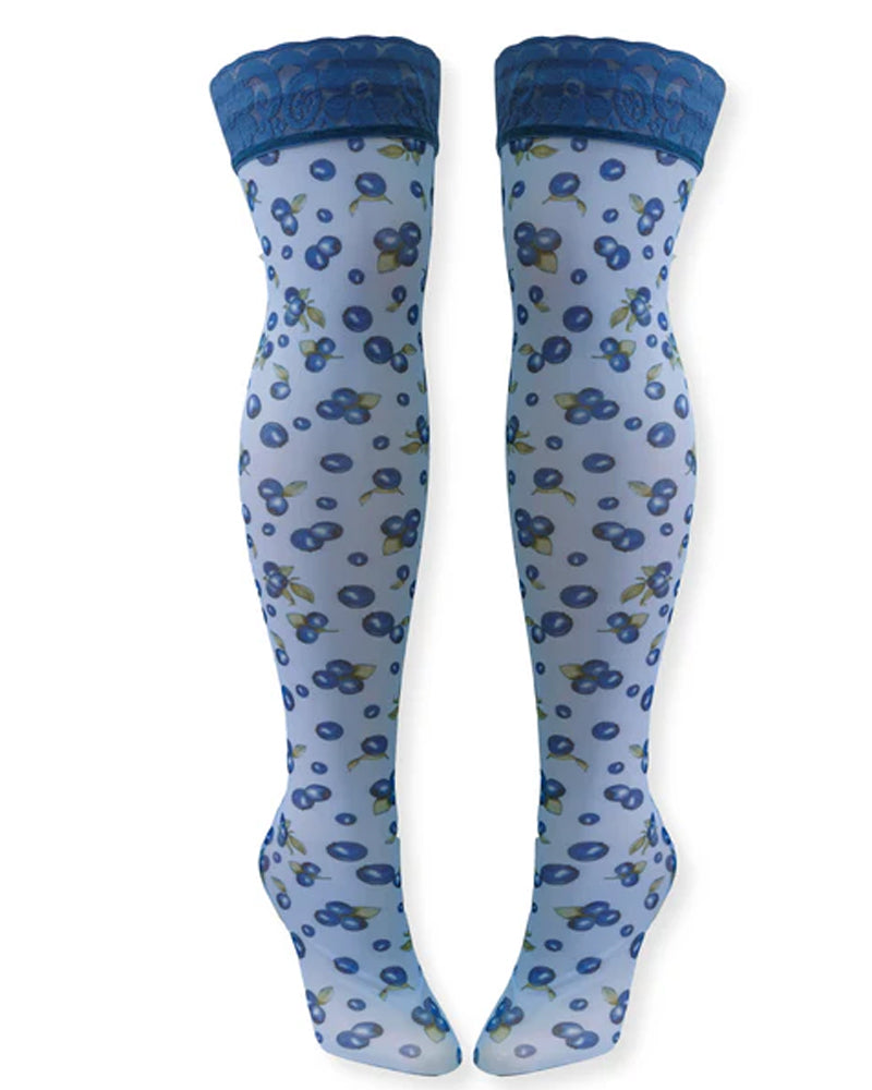 Lace-trimmed Stretch Stockings With Fun Prints