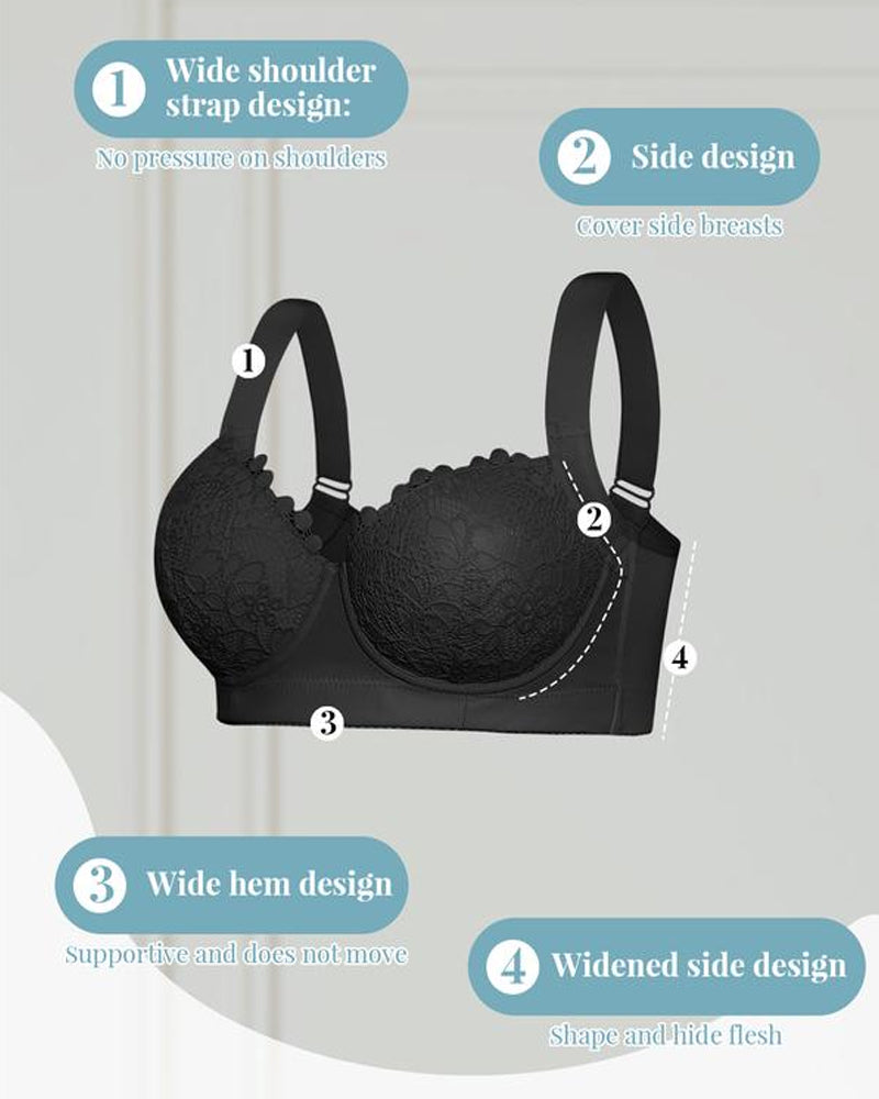Women's Comfortable Push-Up Lace Underwire Bra