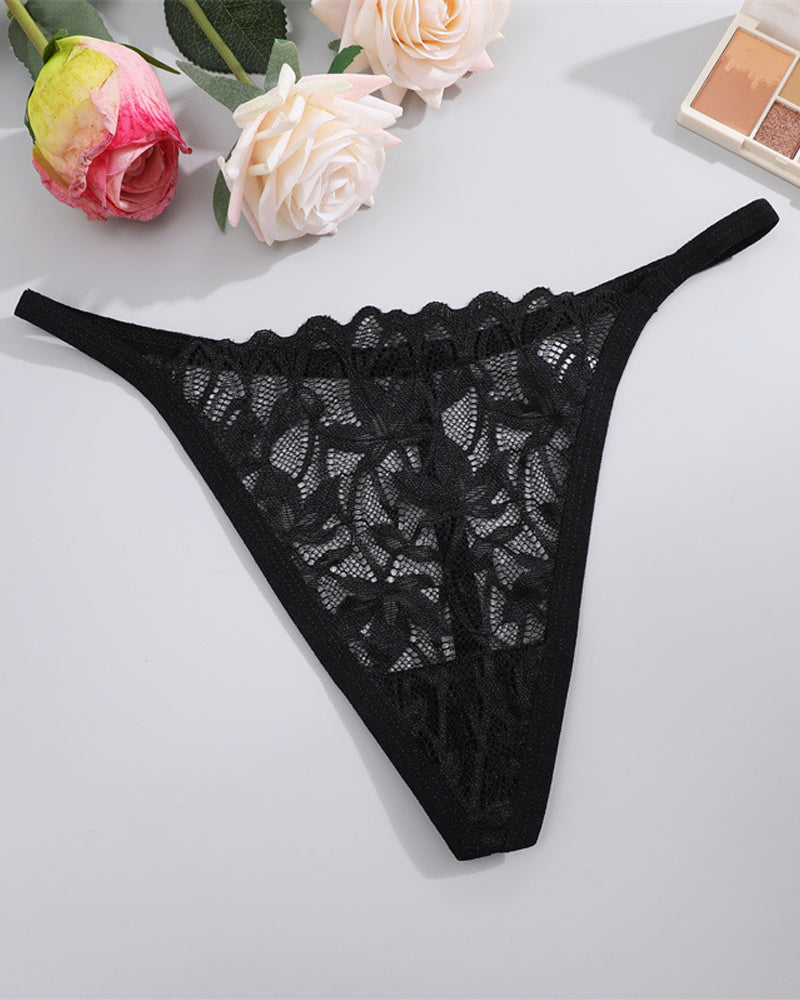 Low-Rise Breathable Lace Sexy Seamless String T-Back