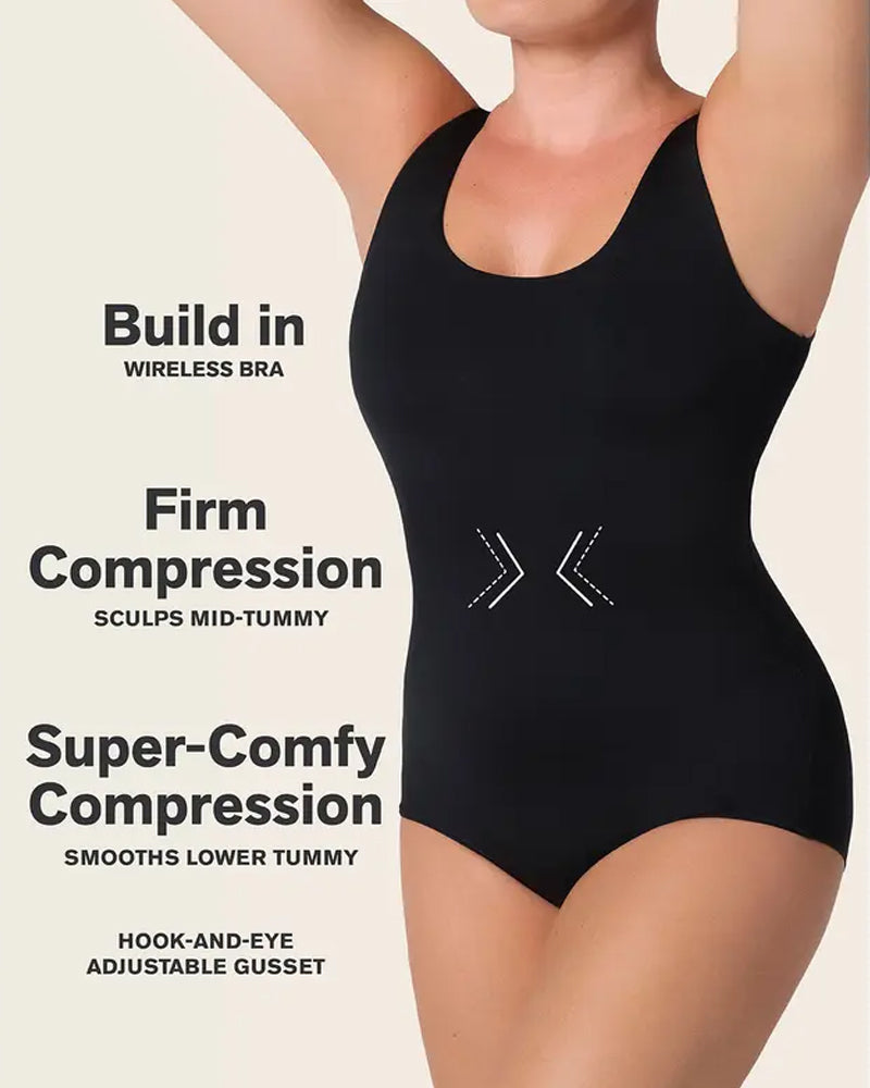 Comfortable Tummy Control Butt Lifting Seamless Sleeveless Body-shaping Bodysuit