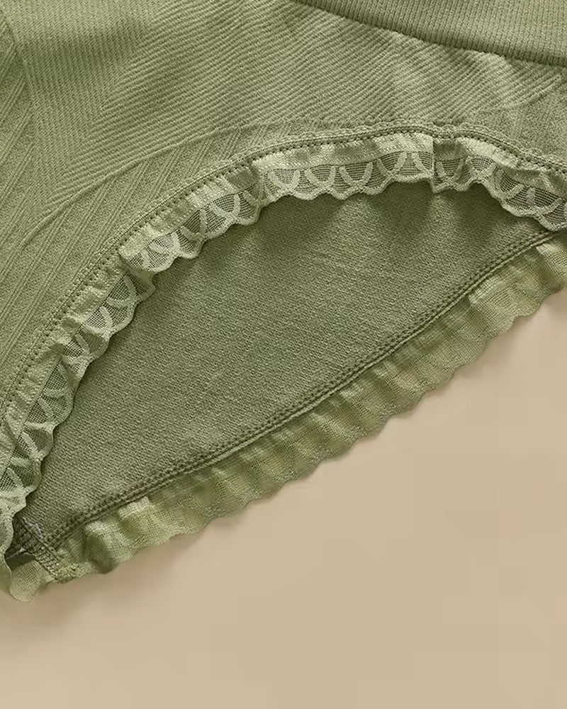 Casual Comfort Lace Wrap Bra Set